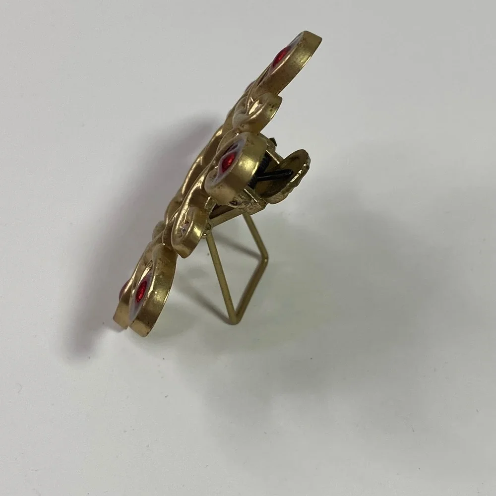 Jay Strongwater Neiman Marcus Mini Photo Frame Scarf Clip or Stand Gold Tone Red